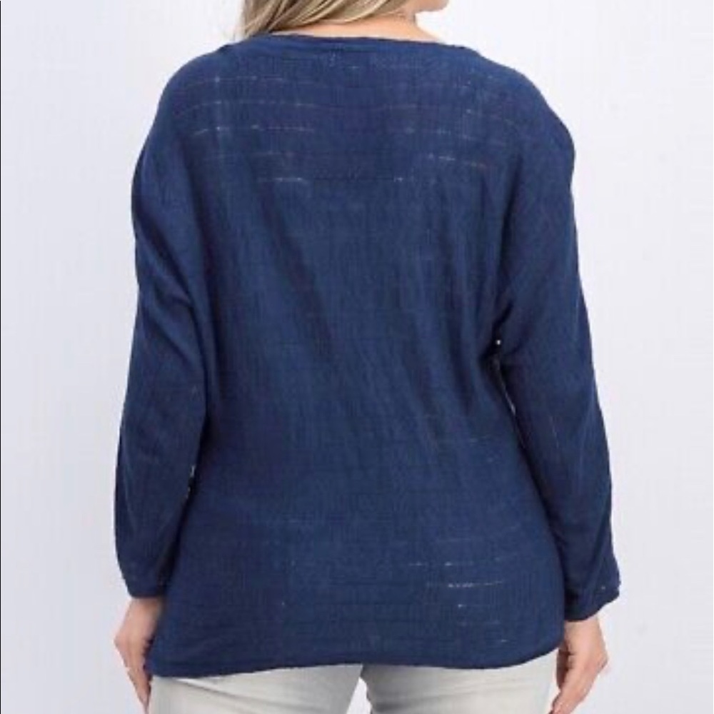 𝅺STYLE & Co Women’s Blue Blouse Size Medium - Picture 3 of 7